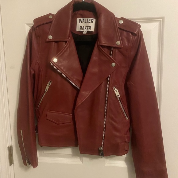 Walter Baker Jackets & Blazers - NWOT Walter Baker Burgundy Genuine Leather Jacket